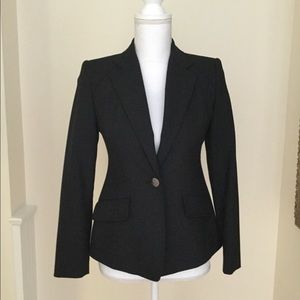 Anne Klein One Buttoned Black Suit Jacket, Sz 0P